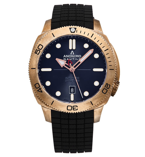 Anonimo Men's AM-1001.04.003.A11 'Nautilo' Blue Dial Black Rubber