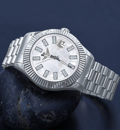 COSMIC STEEL CZ WATCH | 5628652