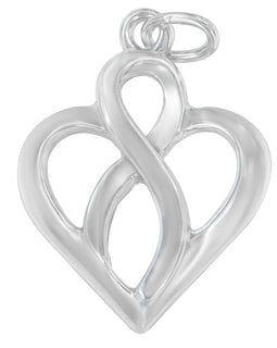 Sterling Silver Heart and Infinity Charm Bracelet