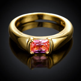 18K Gold Plated Maureen Ring made with  Crystals