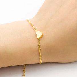 Stainless Steel Small Love Heart Pendant Bracelets