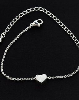 Stainless Steel Small Love Heart Pendant Bracelets