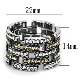 TK2987 - High polished (no plating) Stainless Steel Ring with Top