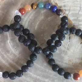 Aromatherapy Chakra Diffuser Bracelet with Genuine Gemstones!