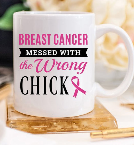 Breast Cancer Coffee Mug - Breast Cancer Messed