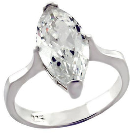 LOAS980 High-Polished 925 Sterling Silver Ring